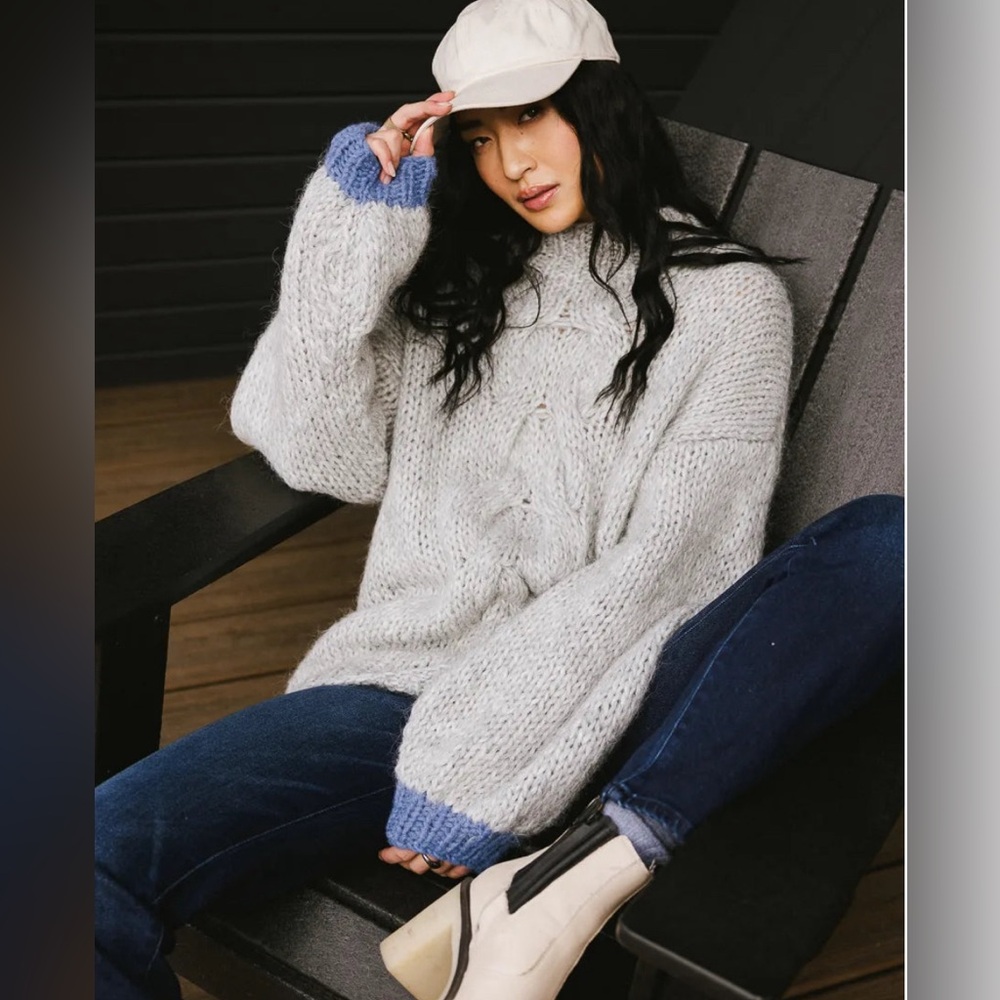 Cute Bohme Anastasia Knit Sweater in Grey